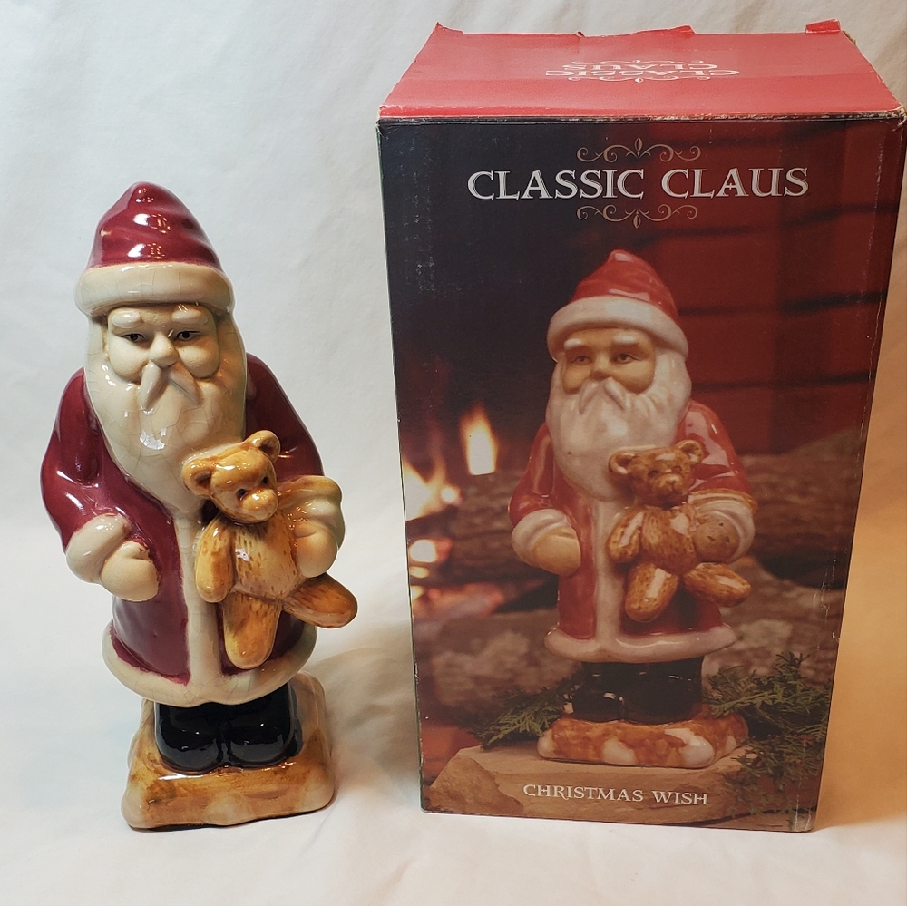 Classic Claus Christmas Wish Vintage Ceramic Figure Living Quarters